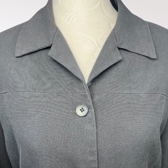 Vintage Gap Classic Tailored Button Front Jacket Blazer Black Size Medium - Picture 2 of 10